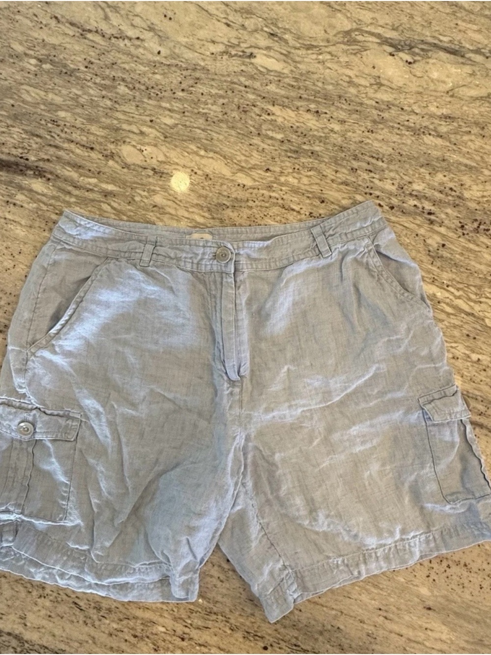 J.jill Linnen Women Shorts Size 8 Blue